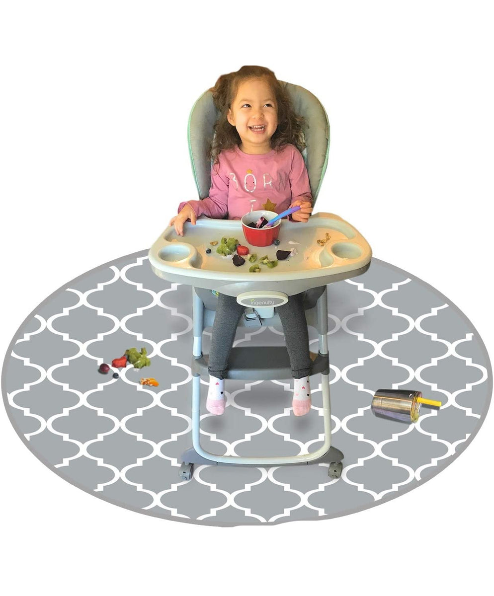 Splat Mats For Under High Chair (Round Lattice) ReignDrop