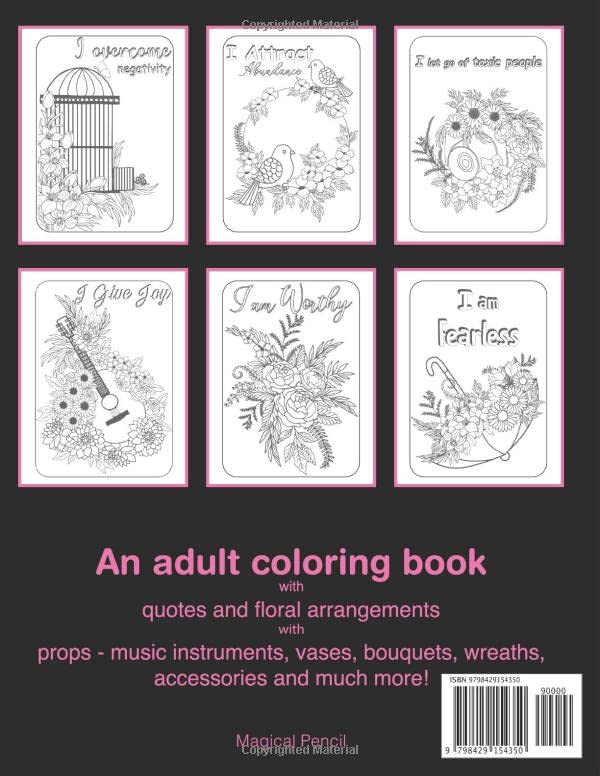 Easy Coloring Book for Adults Inspirational Quotes: Motivational positive  Quotes Coloring pages for Women. Simple & Large print (Paperback)