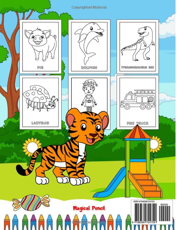 Simple Coloring Book For Kids: : Easy and Fun Educational Coloring Pages of Animals For Little Kids Age 2-4, 4-8, Boys, Girls, Preschool and Kindergarten - Vol.3 [Book]