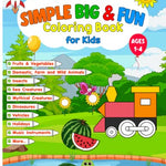 120 Items Simple Big and Fun Coloring Book for Kids Age 1-4
