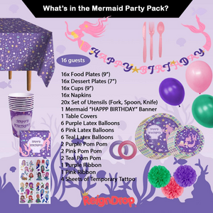 Purple Cutlery Set  Pom Pom Party Shop