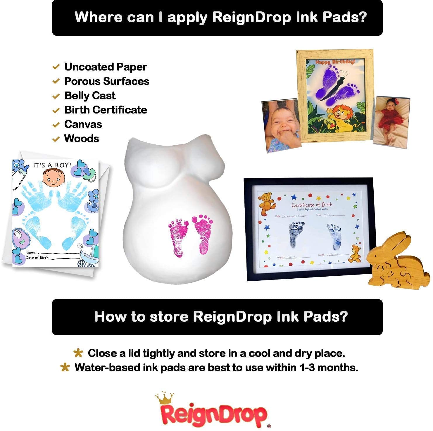 ReignDrop Ink Pad For Baby (Violet)