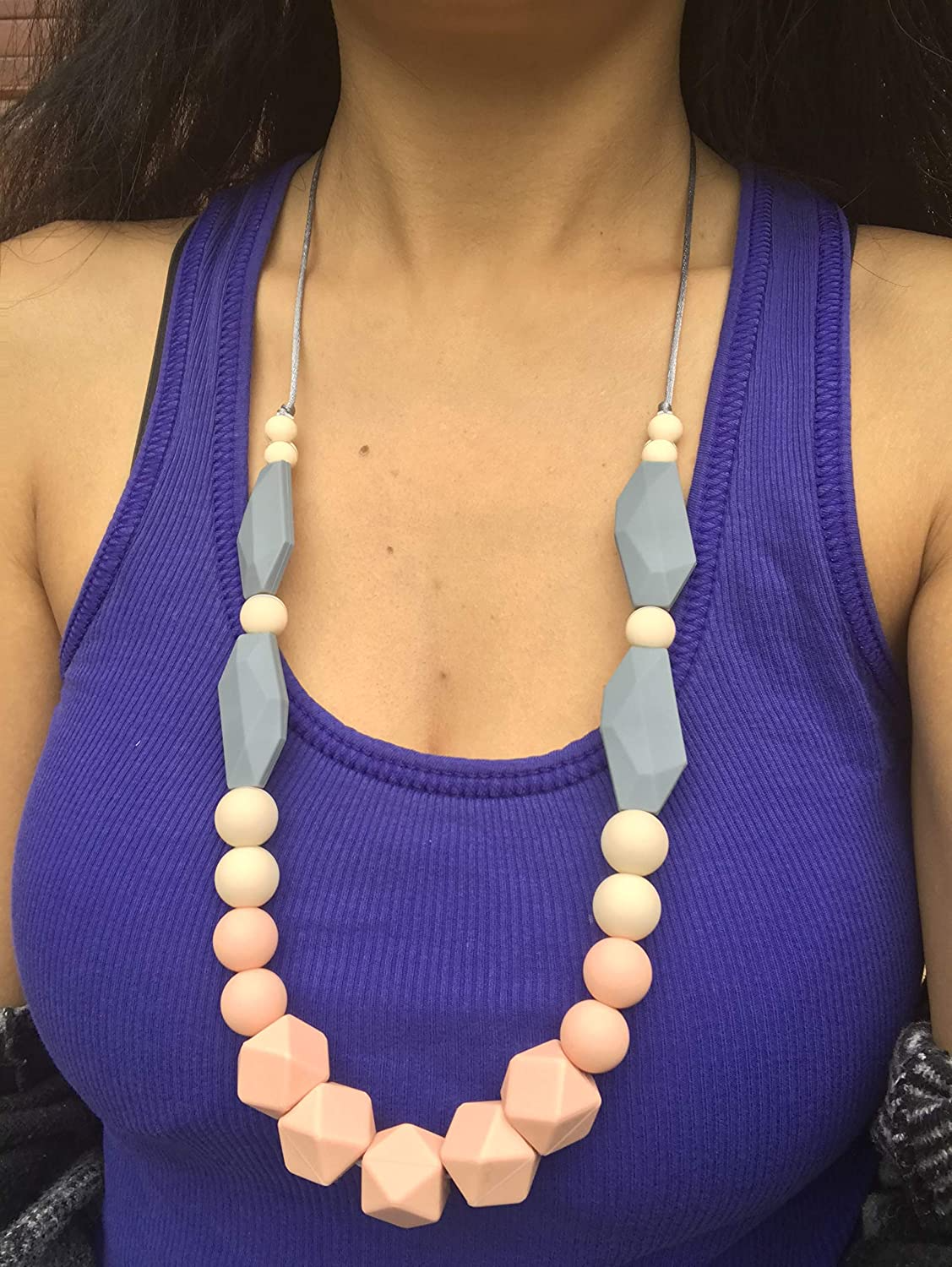 Baby teething necklace for 2025 mom