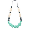 Silicone Teething Necklace for Mom To Wear (Mint,Grey,Ivory)