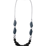 Silicone Teething Necklace for Mom To Wear (Black/Marble/Grey)