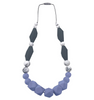 Silicone Teething Necklace for Mom To Wear (Blue/Marble/Grey)
