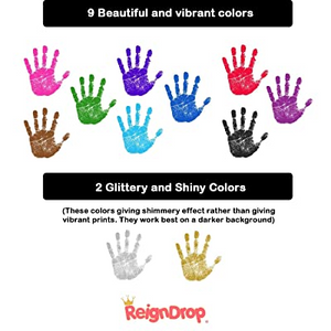 ReignDrop Ink Pad For Baby Footprint & Handprint - Creates Impressive Long  Lasting Keepsake Stamp for Infant & Kids. Smudge Proof, Easy to Wipe Off